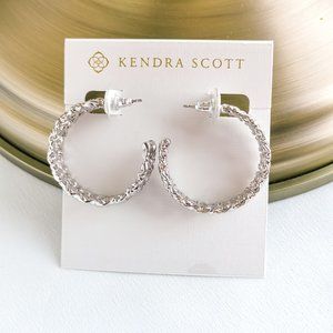 Kendra Scott Natalie Hoop Earrings Silver